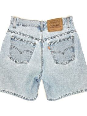 Vintage 90’s Levi’s 967 Relaxed Fit Orange Tab Jean Jorts Shorts